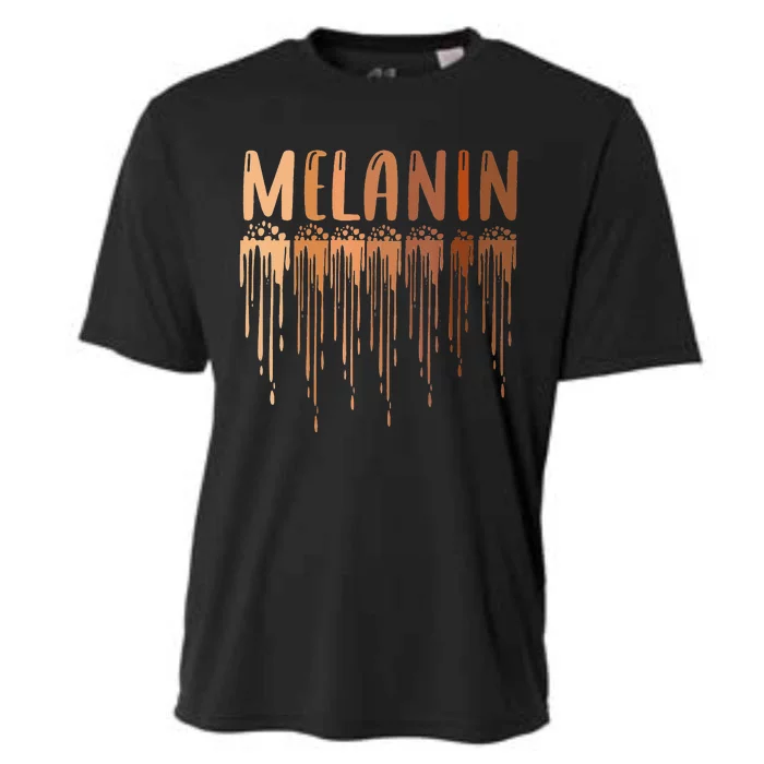 Funny Drippin Melanin for  Pride Black History Month Cooling Performance Crew T-Shirt