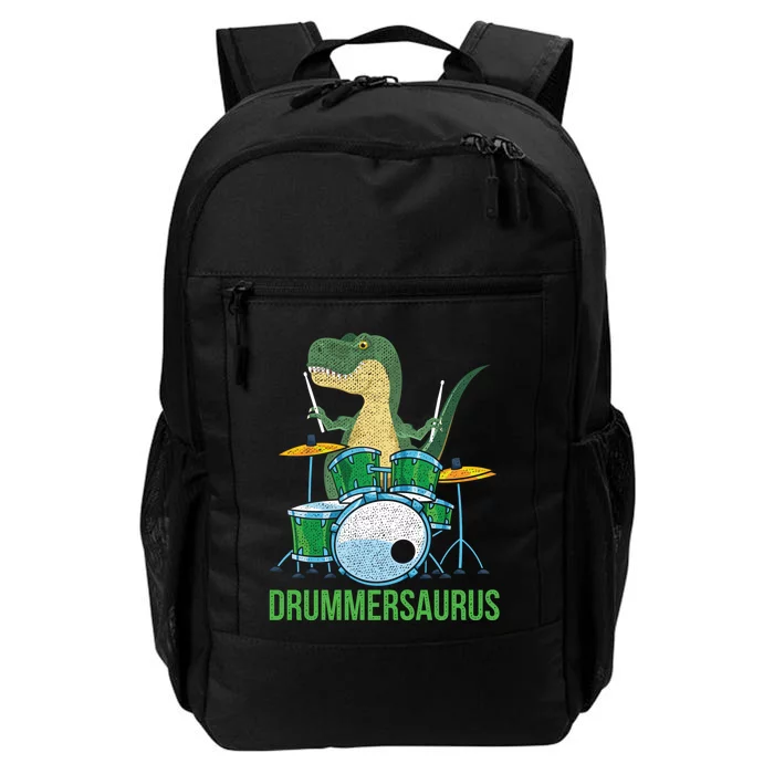 Funny Dinosaur Musician T Rex Drummer Boy Gift Drums Daily Commute Backpack