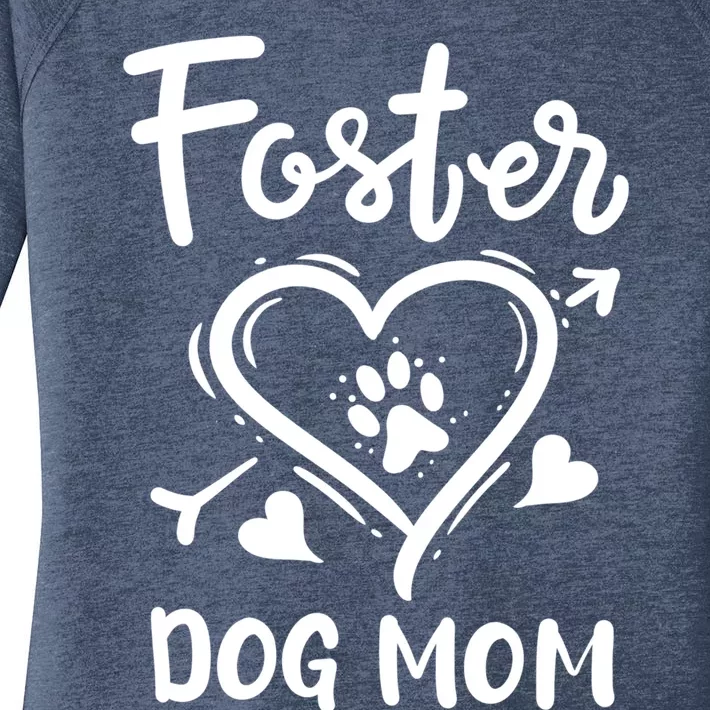 Foster Dog Mom Dog Adoption Rescue Meaningful Gift Women's Perfect Tri Tunic Long Sleeve Shirt