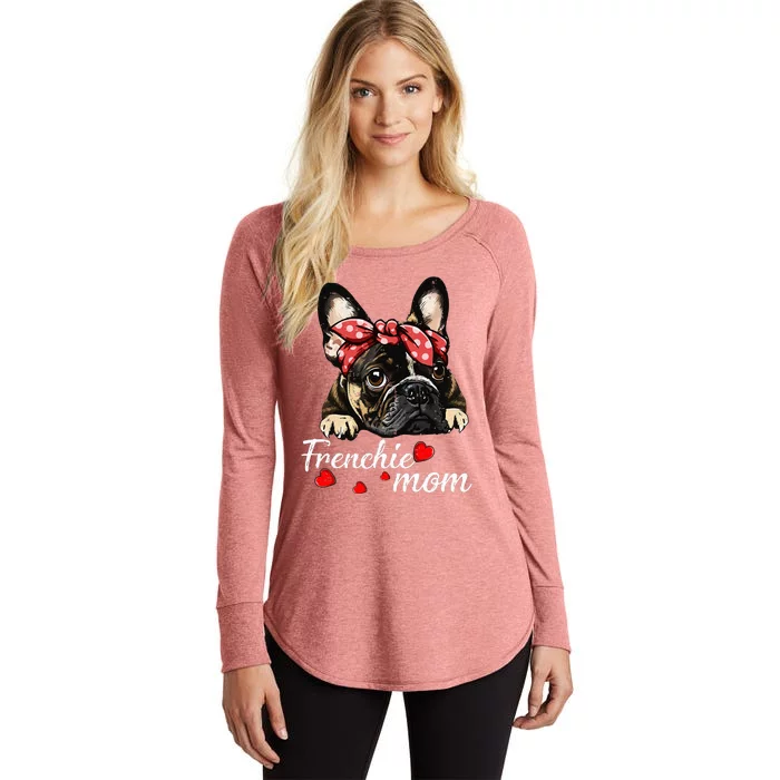 Frenchie Dog Mom French Bulldog Mom Love MotherS Day Women's Perfect Tri Tunic Long Sleeve Shirt