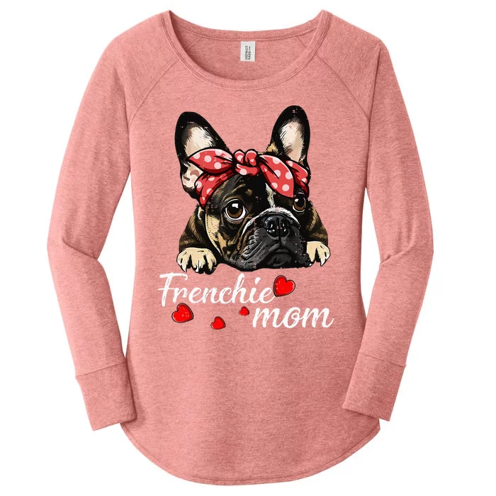 Frenchie Dog Mom French Bulldog Mom Love MotherS Day Women's Perfect Tri Tunic Long Sleeve Shirt