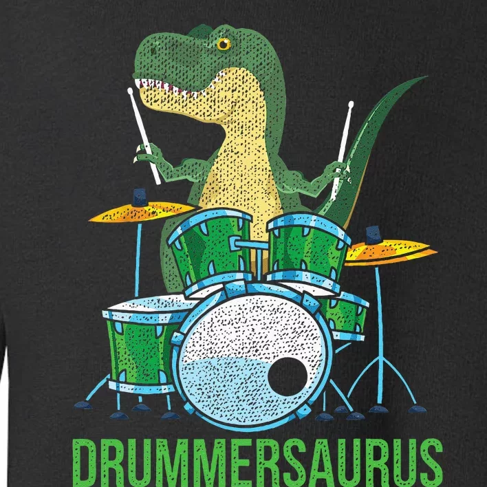 Funny Dinosaur Musician T Rex Drummer Gift Drums Toddler Sweatshirt