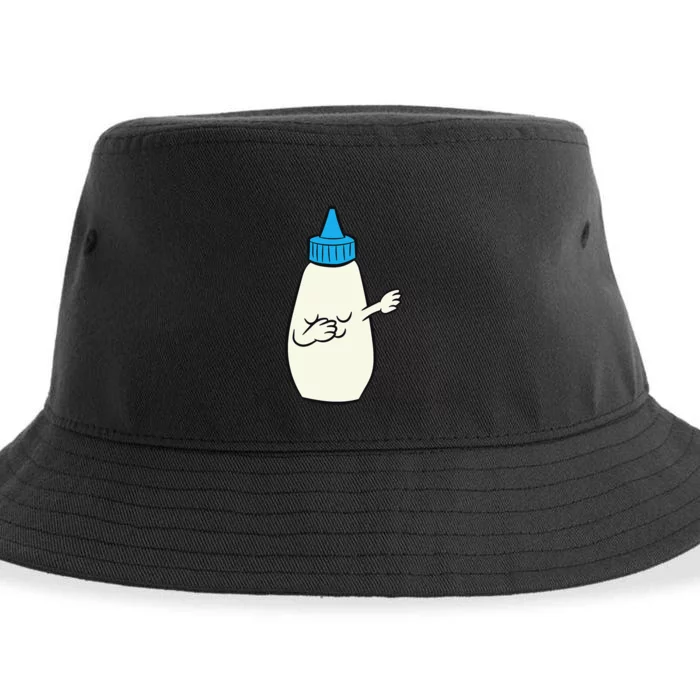 Funny Dabbing Mayonnaise Squeeze Bottle Dance Party Sustainable Bucket Hat