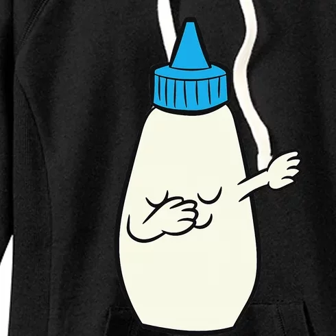 Funny Dabbing Mayonnaise Squeeze Bottle Dance Party Women's Fleece Hoodie