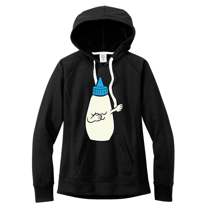 Funny Dabbing Mayonnaise Squeeze Bottle Dance Party Women's Fleece Hoodie