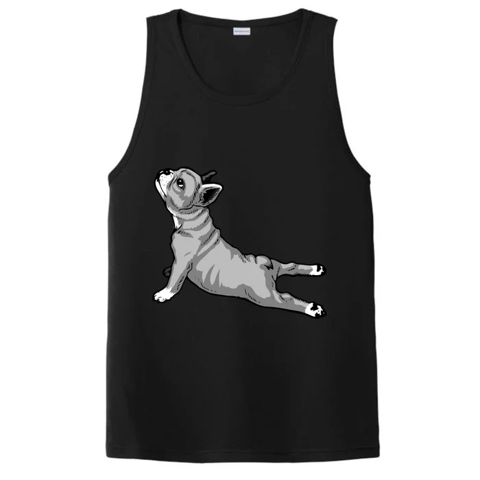 Funny Dog Meditation Tee Pilates Yoga And Dogs Lover Gift Performance Tank