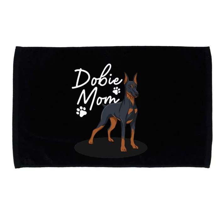 funny Doberman Mom For Mother Doberman Pinscher Microfiber Hand Towel