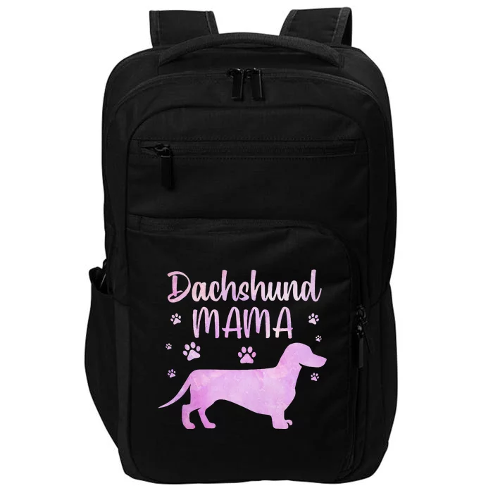 Funny Dachshund Mama For Dog Lovers Impact Tech Backpack