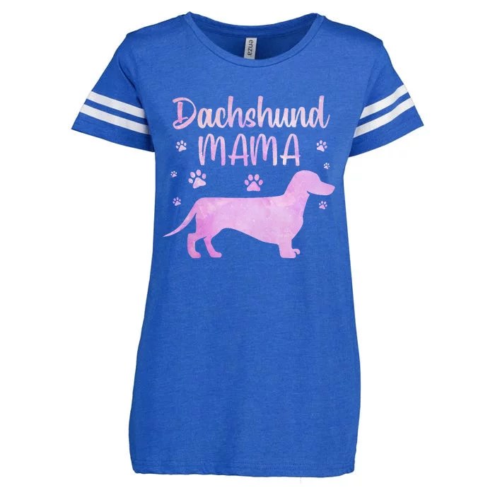 Funny Dachshund Mama For Dog Lovers Enza Ladies Jersey Football T-Shirt