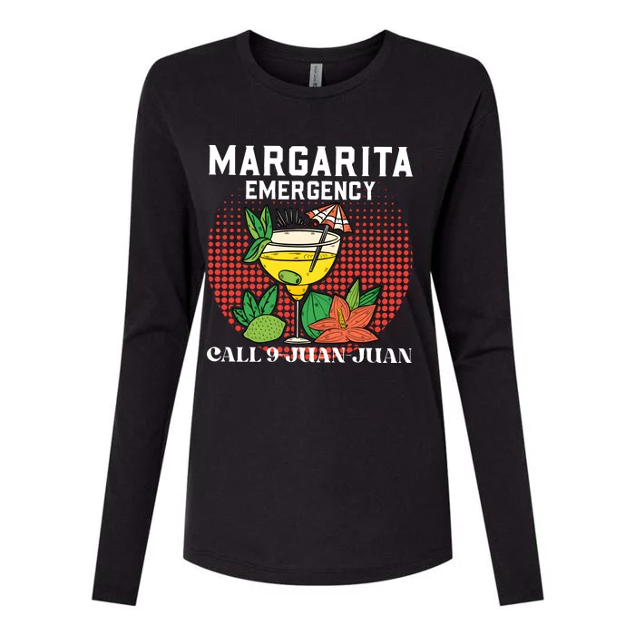 Funny Drinking Margarita Emergency Cinco De Mayo Womens Cotton Relaxed Long Sleeve T-Shirt