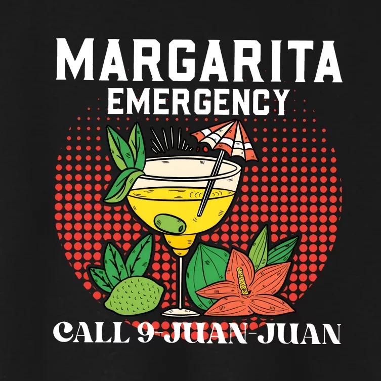 Funny Drinking Margarita Emergency Cinco De Mayo Women's Crop Top Tee