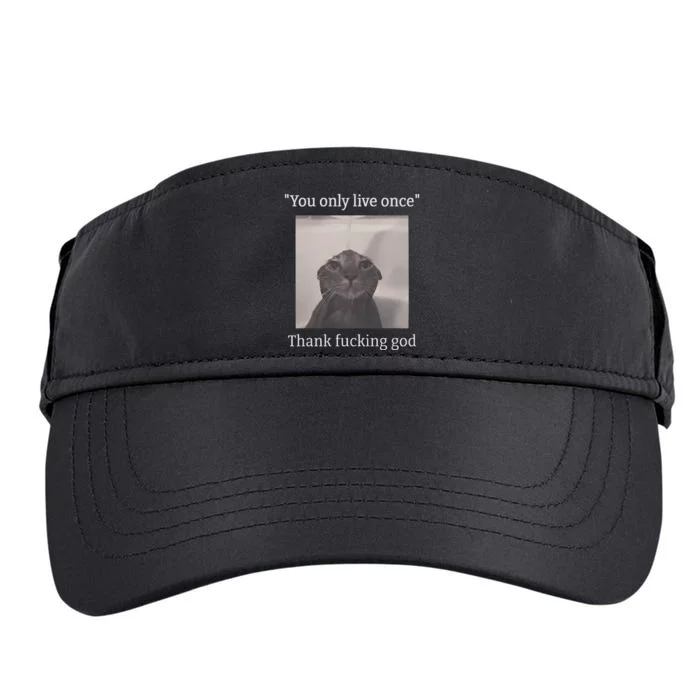 Funny Depressed Meme Cat Adult Drive Performance Visor