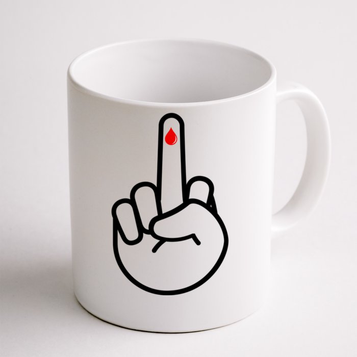 Funny Diabetes Middle Finger Front & Back Coffee Mug