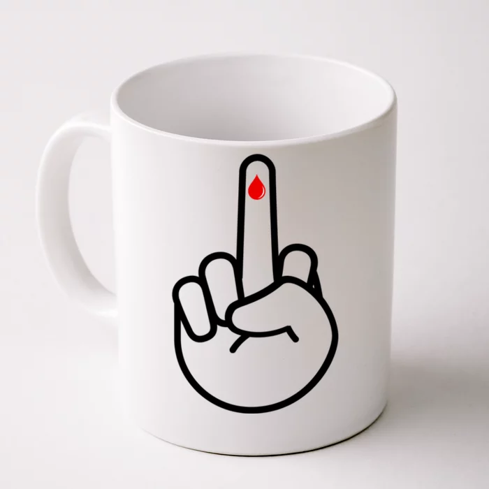 Funny Diabetes Middle Finger Front & Back Coffee Mug