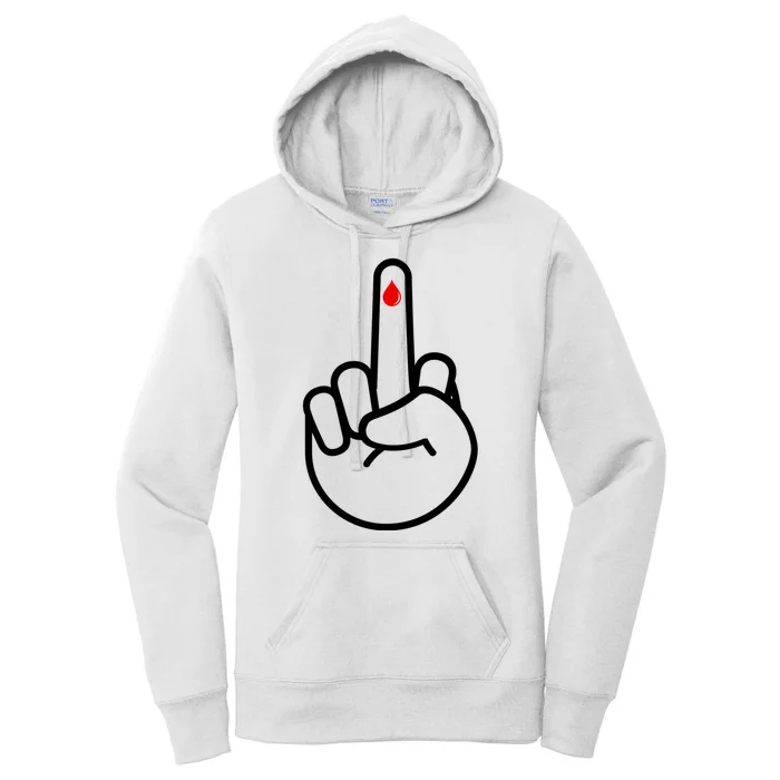 Funny Diabetes Middle Finger Women's Pullover Hoodie