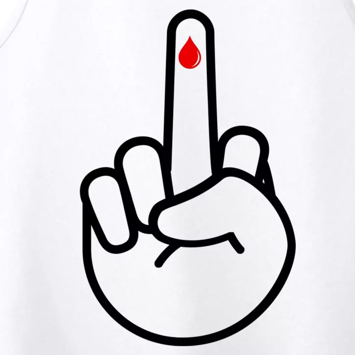 Funny Diabetes Middle Finger Performance Tank