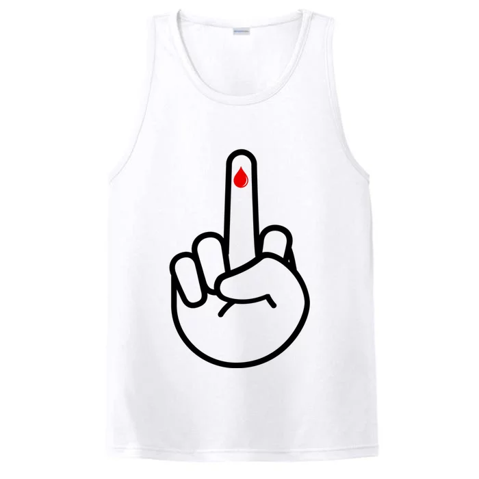 Funny Diabetes Middle Finger Performance Tank