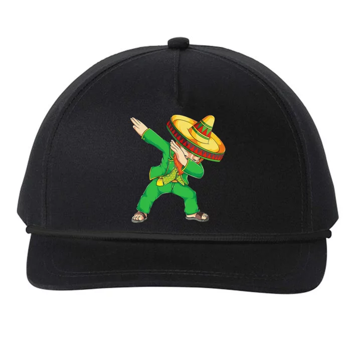 Funny Dabbing Mexican Leprechaun Apparel St Patricks Day Snapback Five-Panel Rope Hat