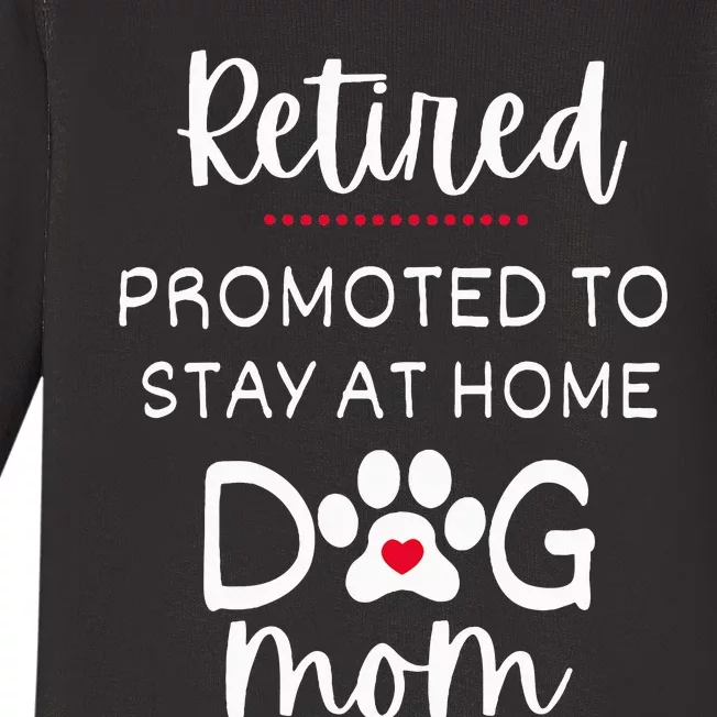 Funny Dog Mom Retirement For Dog Lover Baby Long Sleeve Bodysuit