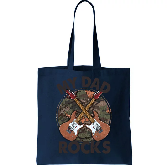 Father's Day My Dad Rocks Gift For Daddy Tote Bag