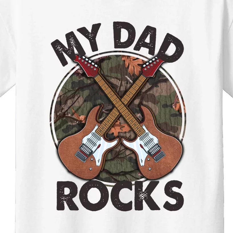 Father's Day My Dad Rocks Gift For Daddy Kids T-Shirt