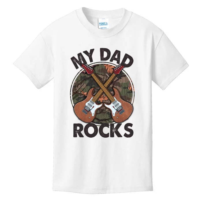 Father's Day My Dad Rocks Gift For Daddy Kids T-Shirt