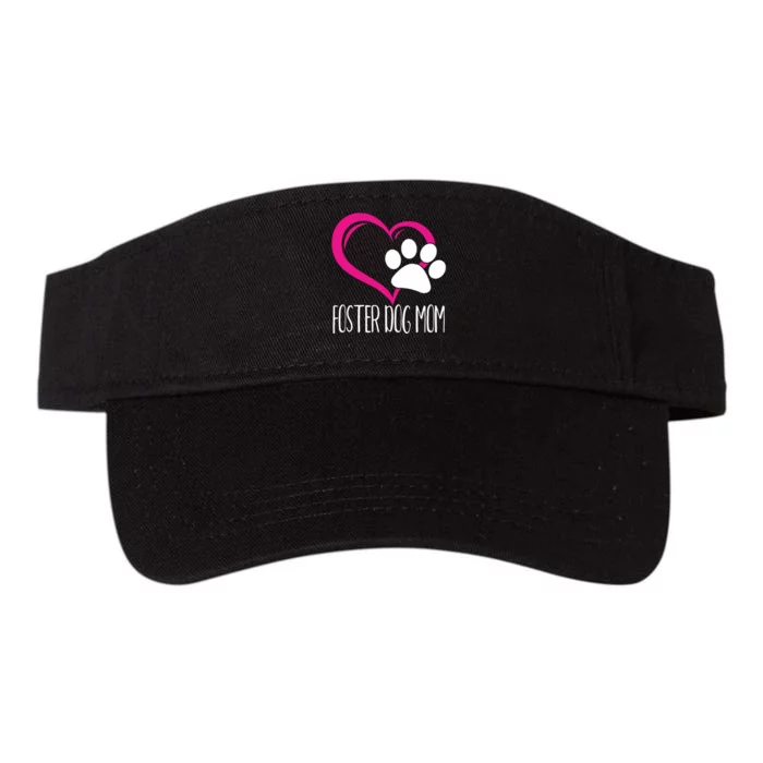 Foster Dog Mom Shirt Cute Dog Paw Heart Valucap Bio-Washed Visor