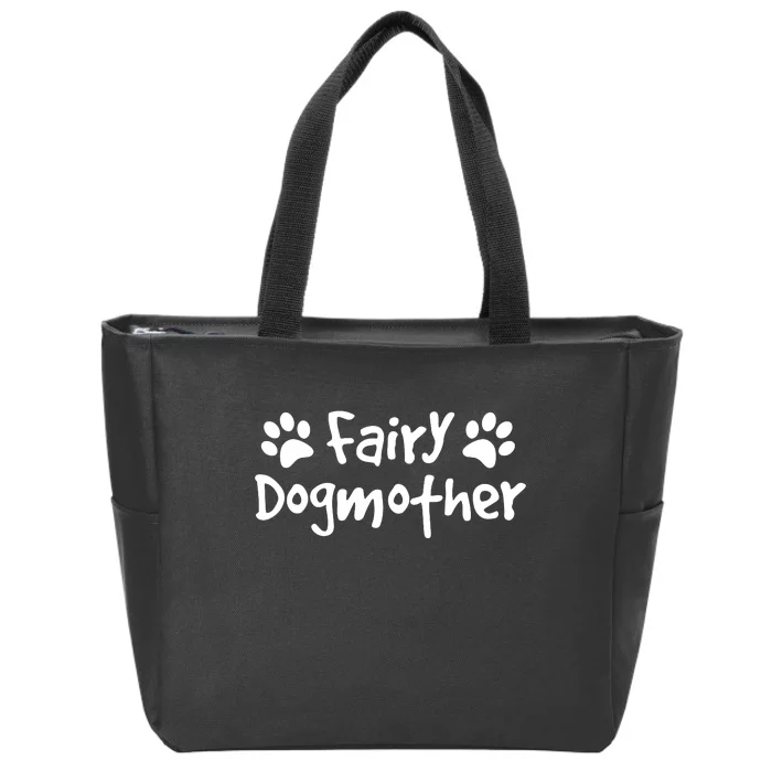 Fairy Dog Mother Shirt, Puppy Paw Mom Tee For Dog Owner Zip Tote Bag