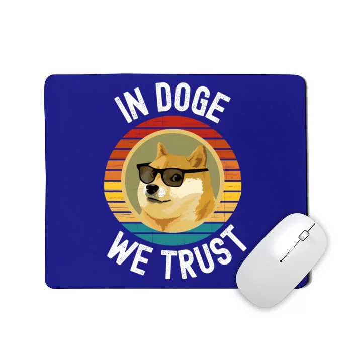 Funny Dogecoin Meme In Doge We Trust Shiba Inu Crypto Coin Cute Gift Mousepad