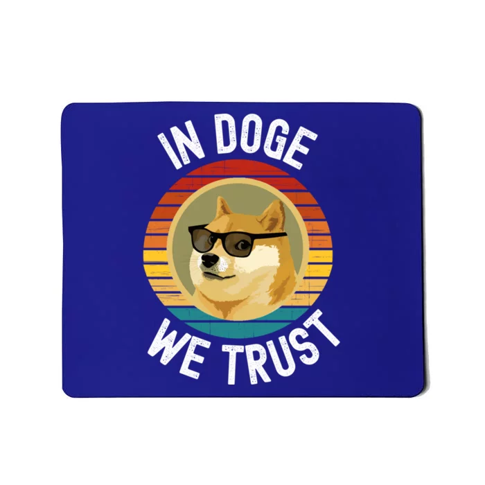 Funny Dogecoin Meme In Doge We Trust Shiba Inu Crypto Coin Cute Gift Mousepad