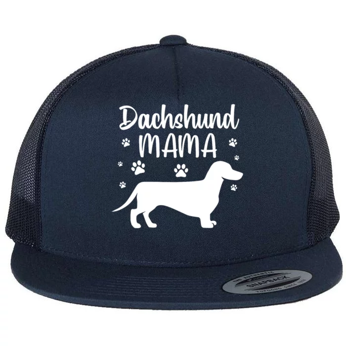 Funny Dachshund Mama Doxie Dog Lovers Gift Flat Bill Trucker Hat