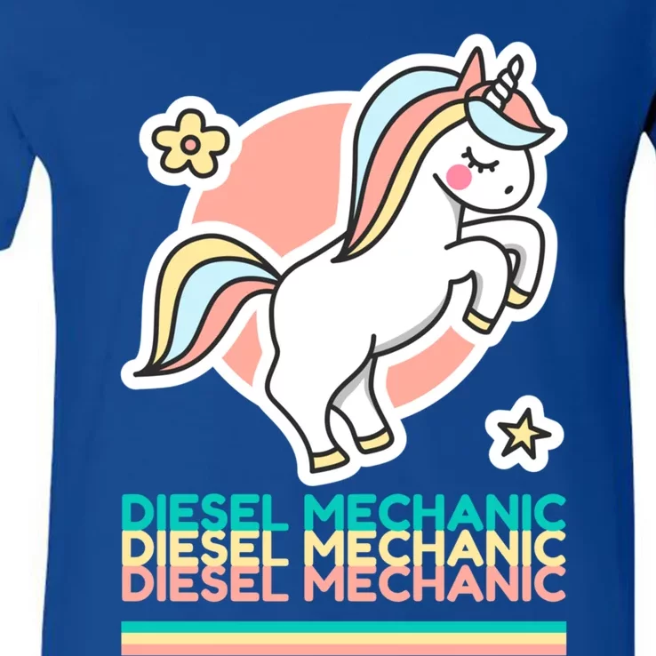 Funny Diesel Mechanic Practical Joke Gift V-Neck T-Shirt