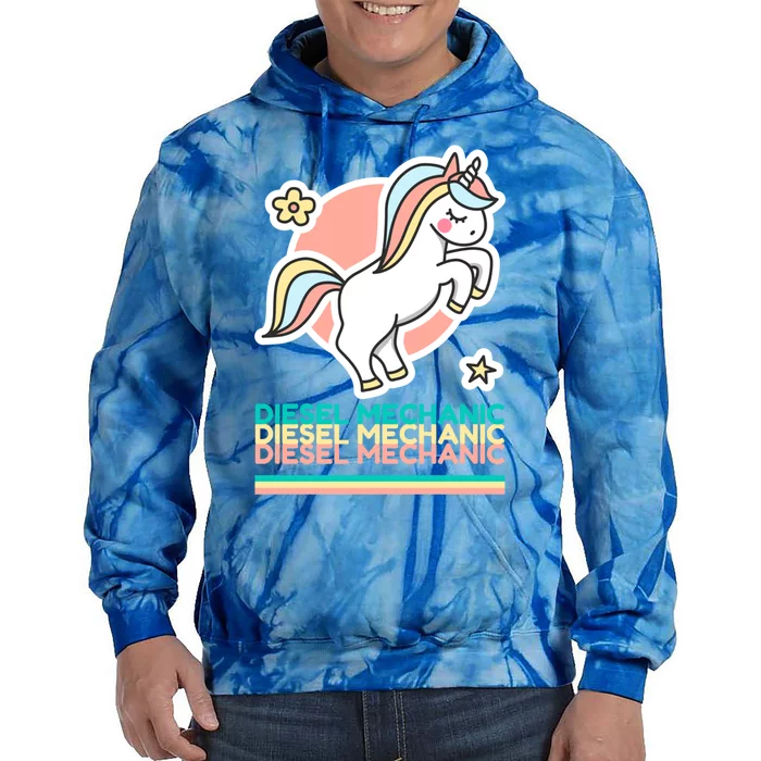 Funny Diesel Mechanic Practical Joke Gift Tie Dye Hoodie