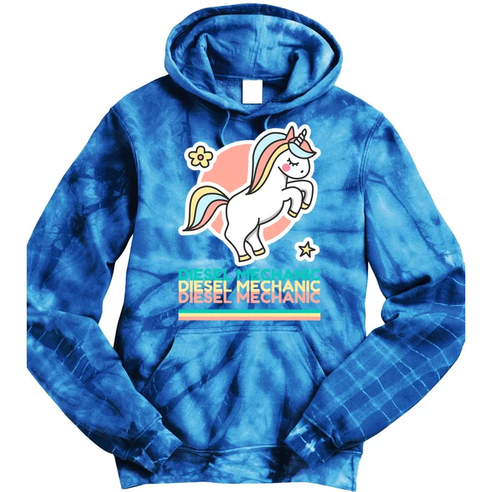 Funny Diesel Mechanic Practical Joke Gift Tie Dye Hoodie