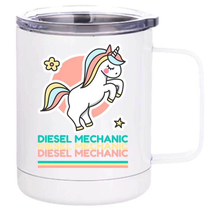 Funny Diesel Mechanic Practical Joke Gift Front & Back 12oz Stainless Steel Tumbler Cup