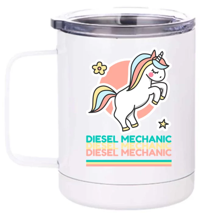 Funny Diesel Mechanic Practical Joke Gift Front & Back 12oz Stainless Steel Tumbler Cup