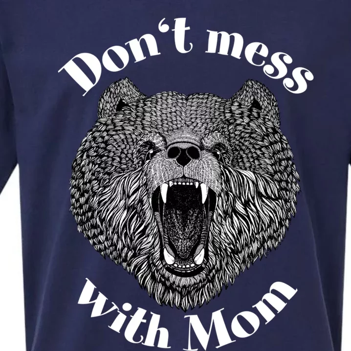 Funny Don't Mess With Mama Bear Mom Courage Defense Love Funny Gift Sueded Cloud Jersey T-Shirt