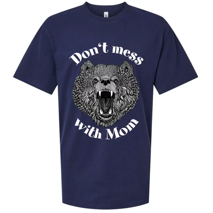 Funny Don't Mess With Mama Bear Mom Courage Defense Love Funny Gift Sueded Cloud Jersey T-Shirt