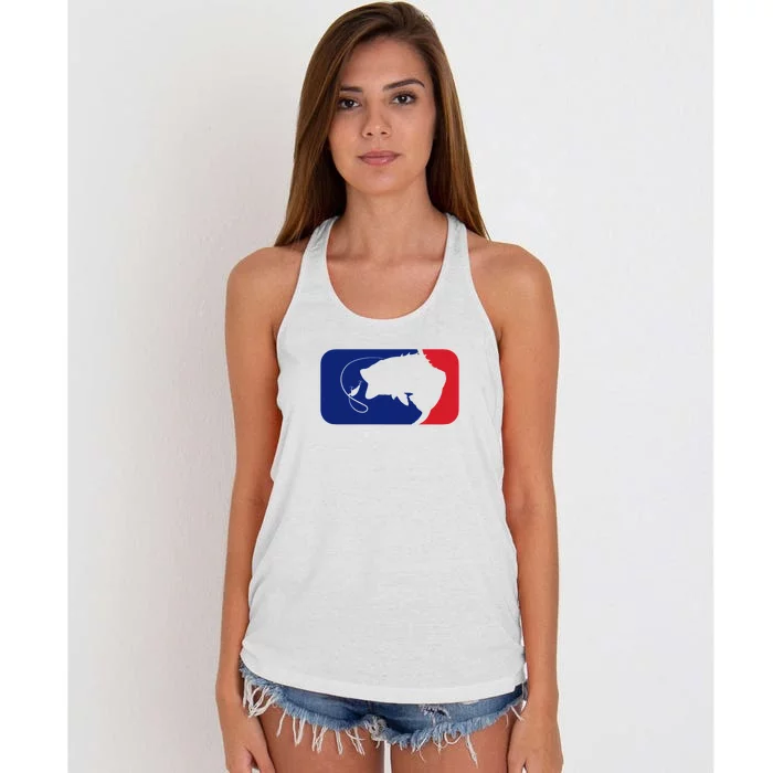 Father's Day Major League Bass Fishing Gift Women's Knotted Racerback Tank