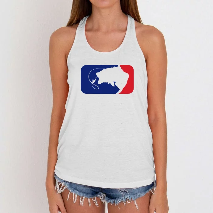 Father's Day Major League Bass Fishing Gift Women's Knotted Racerback Tank