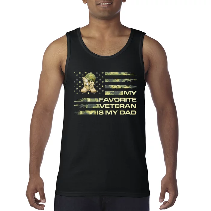 Father's Day My Favorite Veteran Is My Dad Tank Top