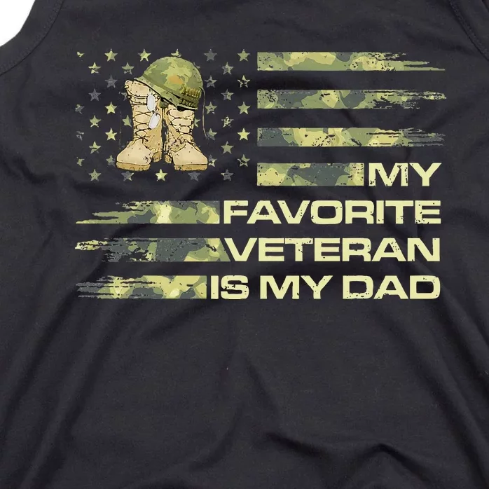 Father's Day My Favorite Veteran Is My Dad Tank Top