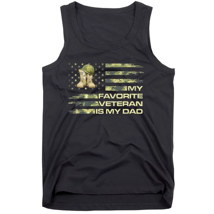 Father's Day My Favorite Veteran Is My Dad Tank Top