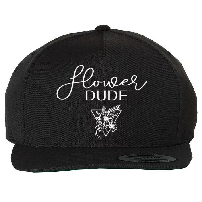 Flower Dude Man Wool Snapback Cap