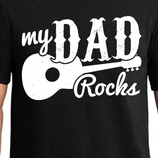 Fathers Day My Dad Rocks Music Lover Dad Meaningful Gift Pajama Set