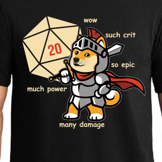 Funny DOGE Meme DnD Dungeons And Dragon Pajama Set