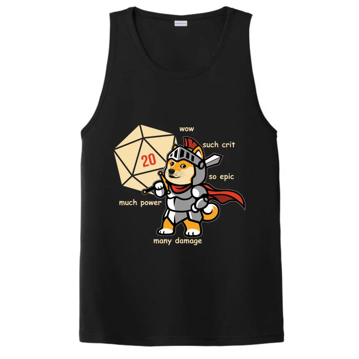 Funny DOGE Meme DnD Dungeons And Dragon Performance Tank