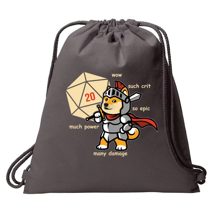 Funny DOGE Meme DnD Dungeons And Dragon Drawstring Bag