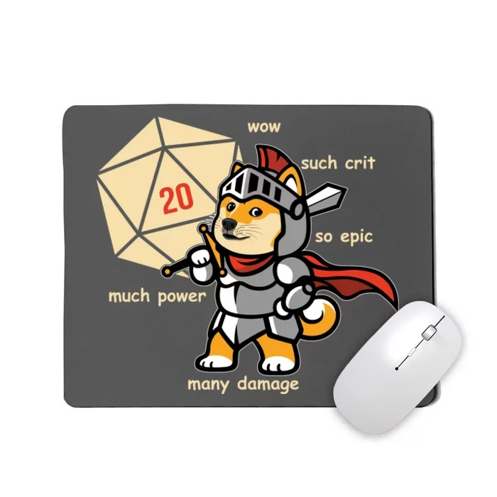 Funny DOGE Meme DnD Dungeons And Dragon Mousepad