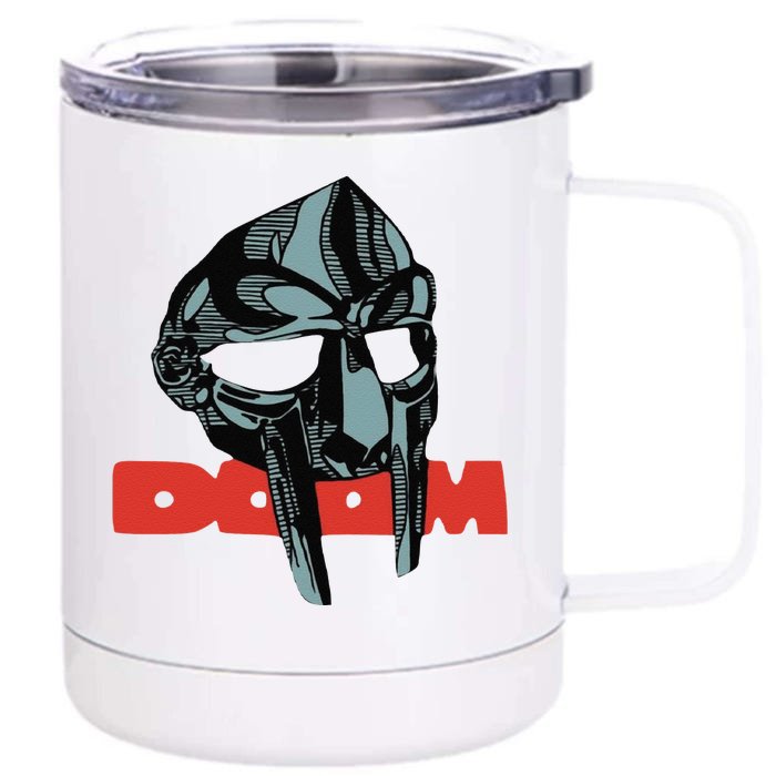 Funny Doom Mask All Caps Madvillain Mf Front & Back 12oz Stainless Steel Tumbler Cup